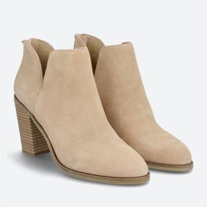DV8 Shai Mixed Material Heeled Bootie
